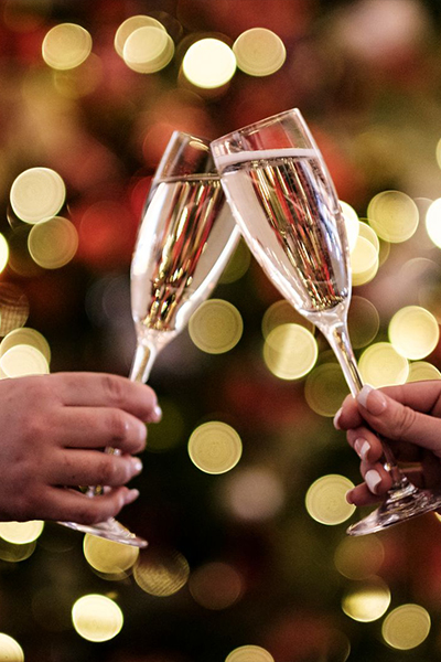 Christmas Champagne toast